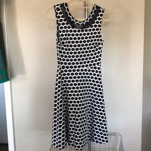 COPY - Pixley XS Navy and White Polka Dot Dress L…